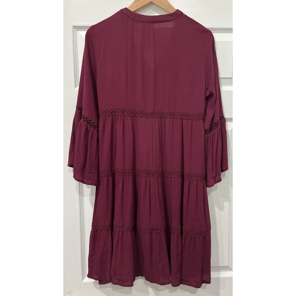 Knox Rose‎ Women's Rayon Tiered Eyelet Midi Dress Size XS - Picture 3 of 9